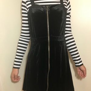 Black velvet dress